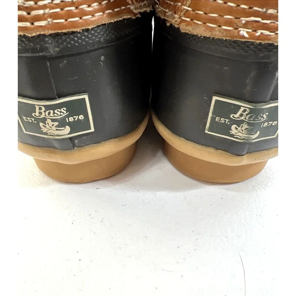 GH Bass & Co Men's Mallard Duck Rain Boot Waterproof Brown Leather Size 10